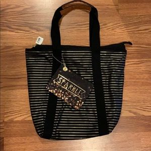 NWT Black and Gold Bath and Body works Tote